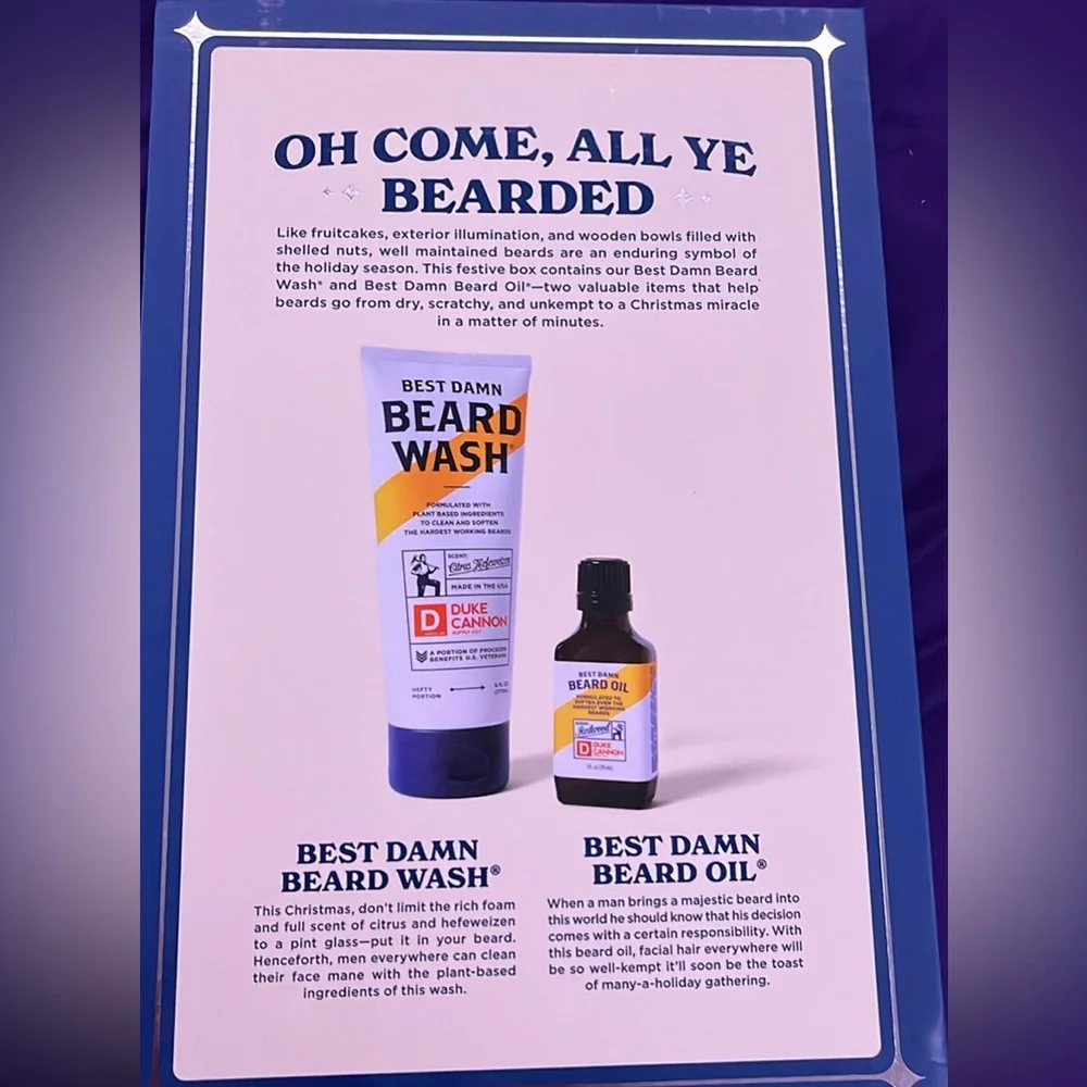 Beard Wash and Beard Oil Christmas Gift Set Vol. 2